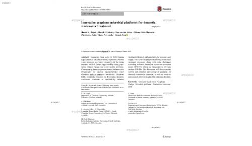Innovative graphene microbial platforms for domestic wastewater treatment